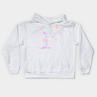 The Letter F Rainbow Design Kids Hoodie